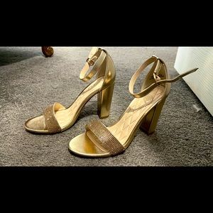 Gold heels never worn